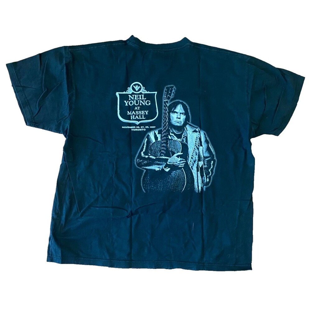 Rare 2007 Neil Young Chrome Dreams Tour T-Shirt Adult Xxl Concert Merch Canada View 3